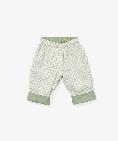 Green Tattersall Reversible Baby Pants
