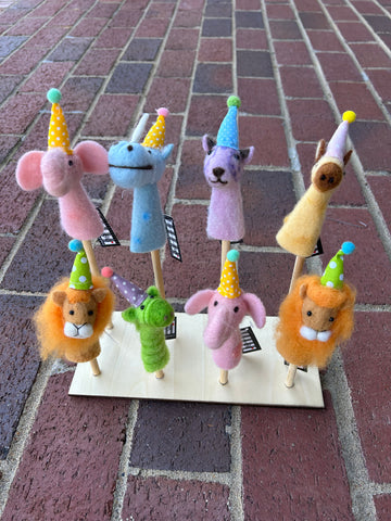 Wool Party Animal Finger Puppets
