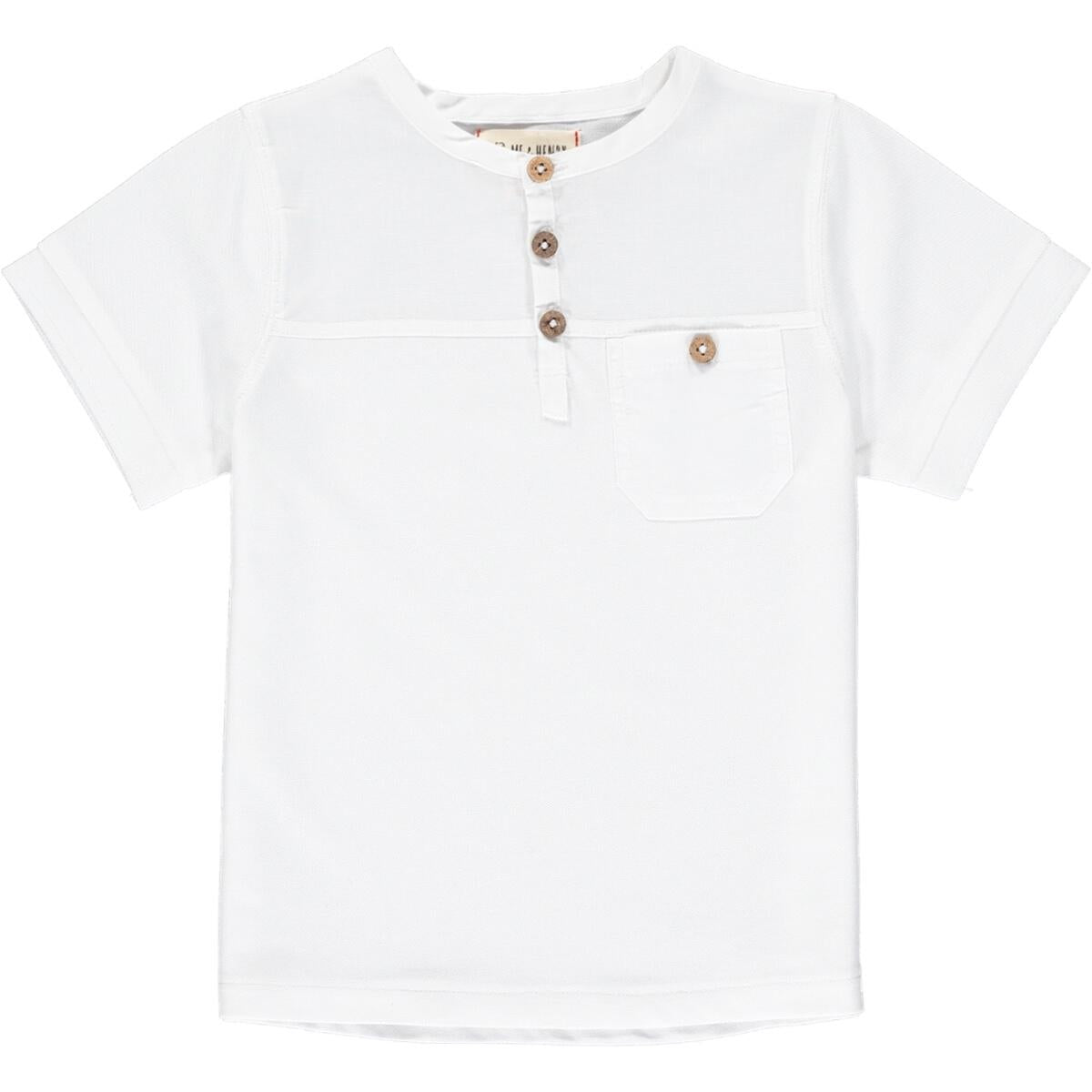 Boardwalk Pique Henley (White)