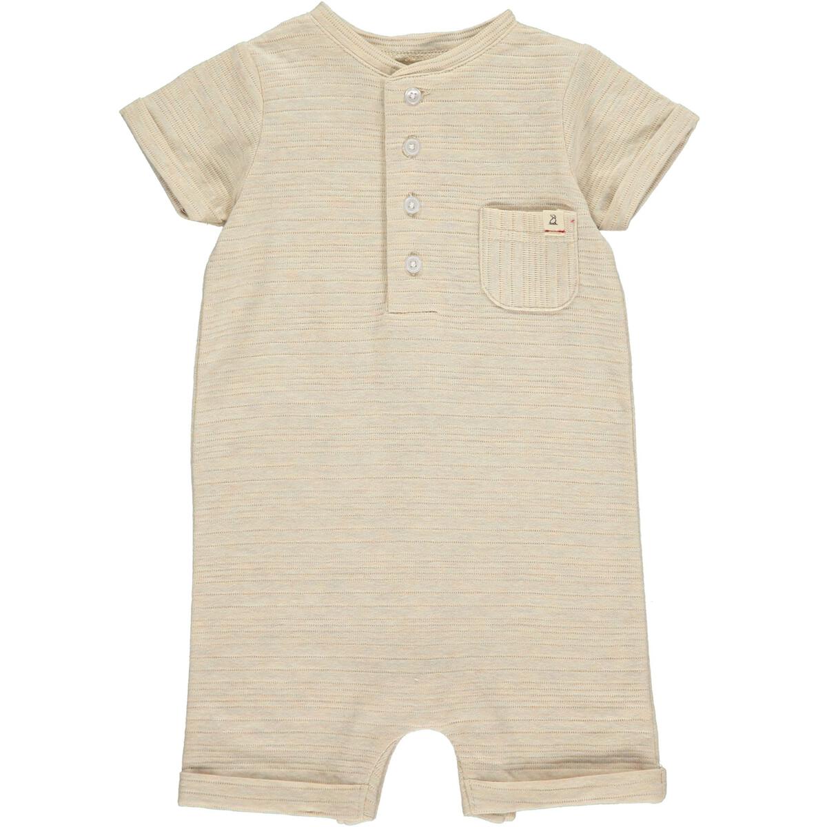 Camborne Henley Romper (Beige)
