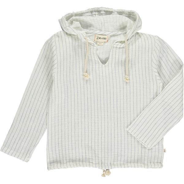 St. Ives Gauze Hooded Top (White Stripe)