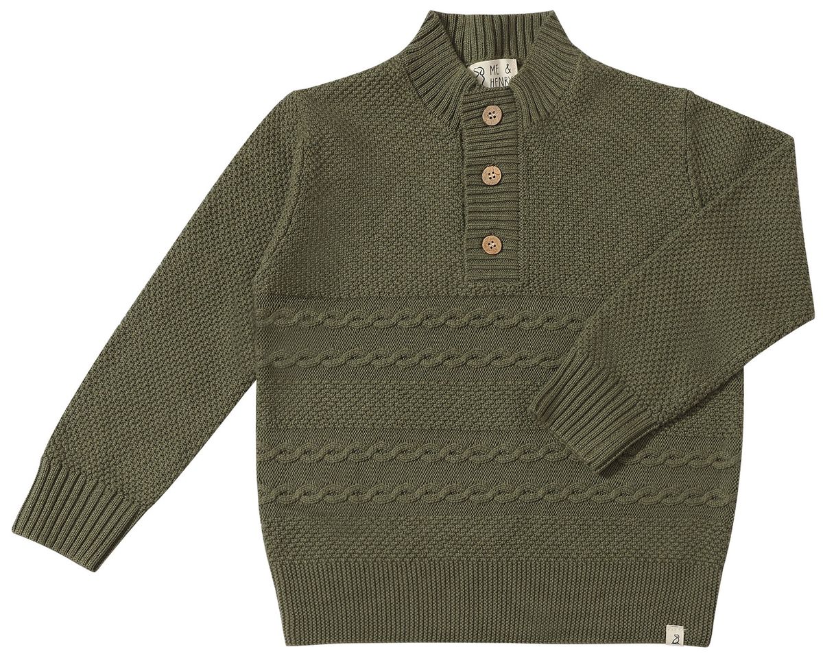 Cable Green Sweater
