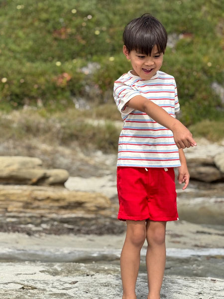 Marine Tee (Red/blue/cream)
