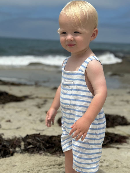 Dandy Jersey Overalls (Striped Whales)
