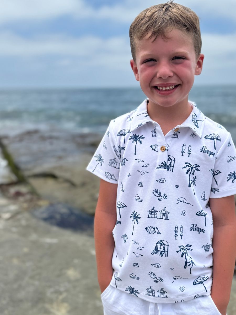 Starboard Printed Polo (Beach)