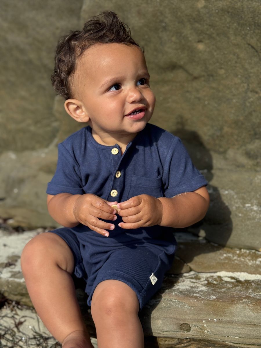 Camborne Romper (Navy)