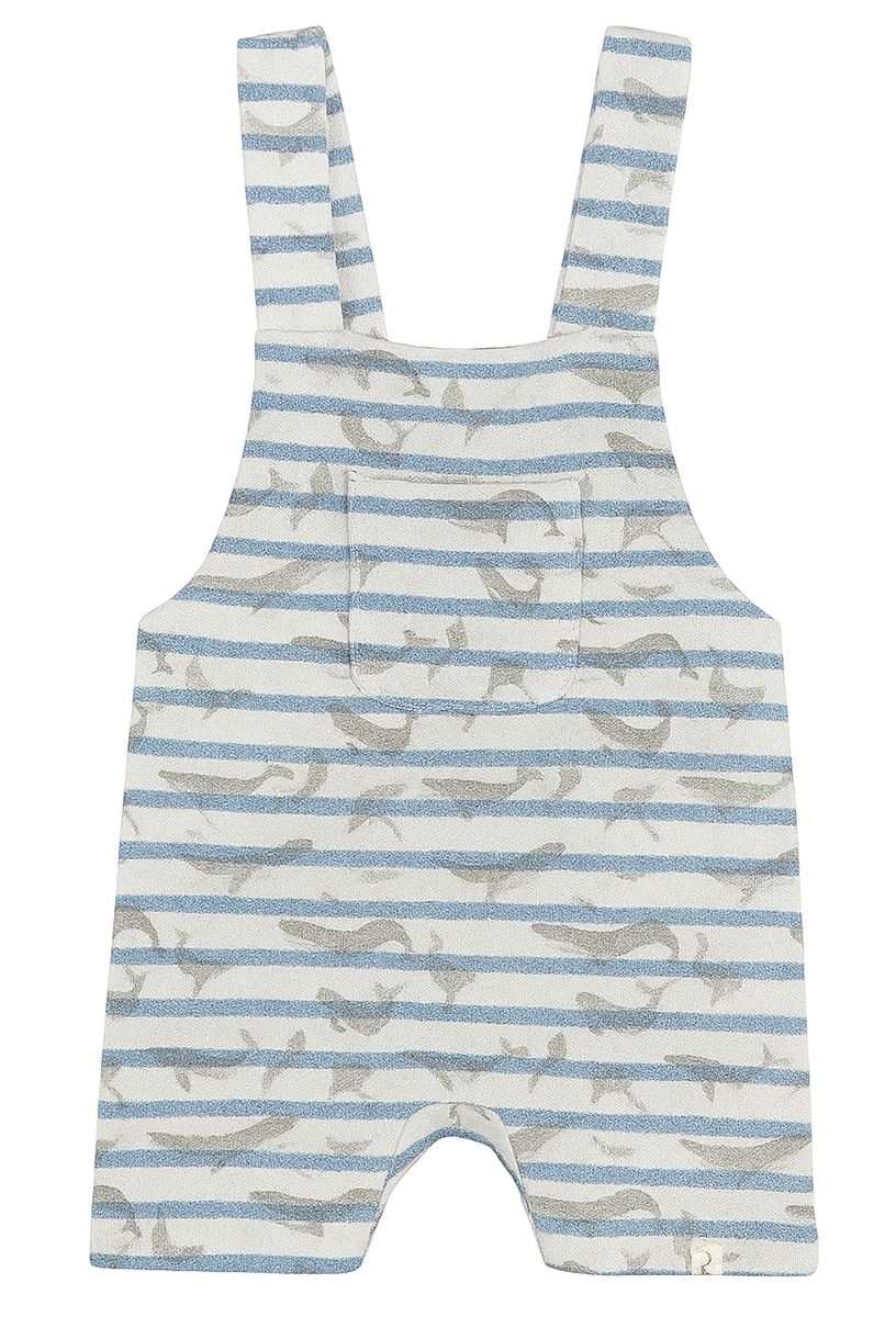 Dandy Jersey Overalls (Striped Whales)