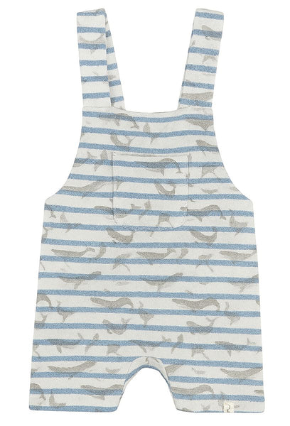 Dandy Jersey Overalls (Striped Whales)