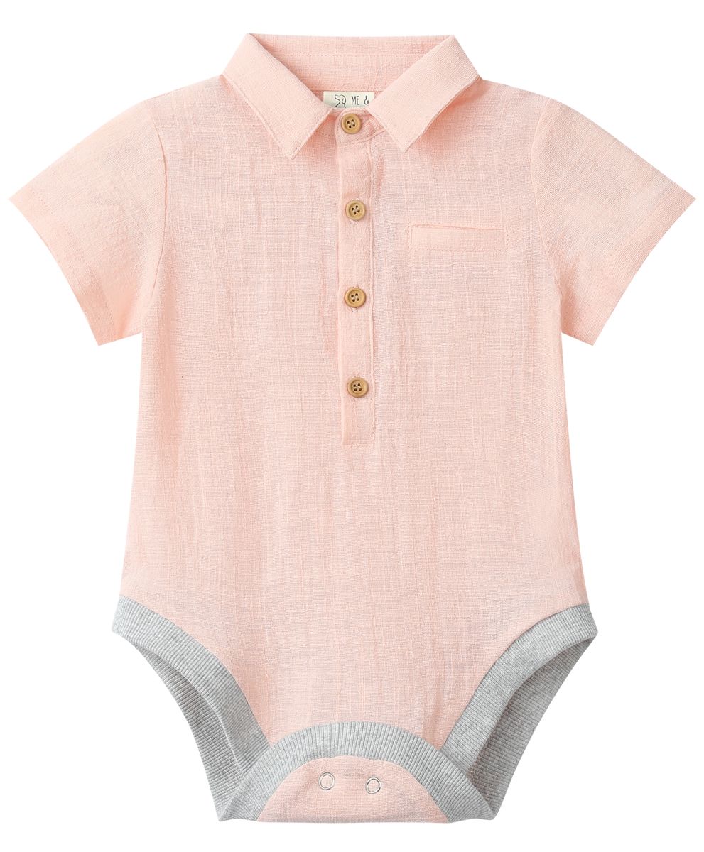 Helford Woven Onesie (Peach)