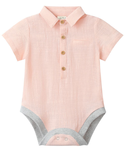 Helford Woven Onesie (Peach)