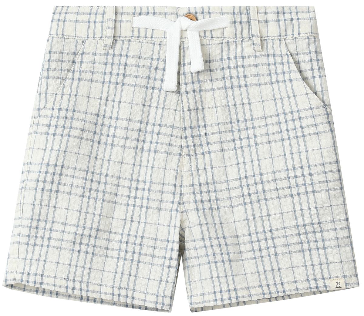 Crew Woven Shorts (Chambray/cream plaid)