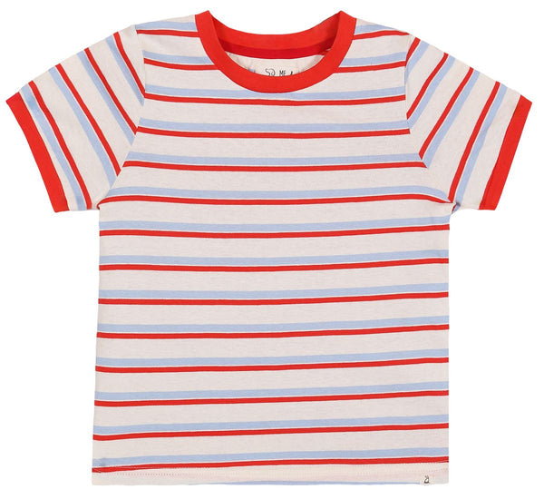 Marine Tee (Red/blue/cream)