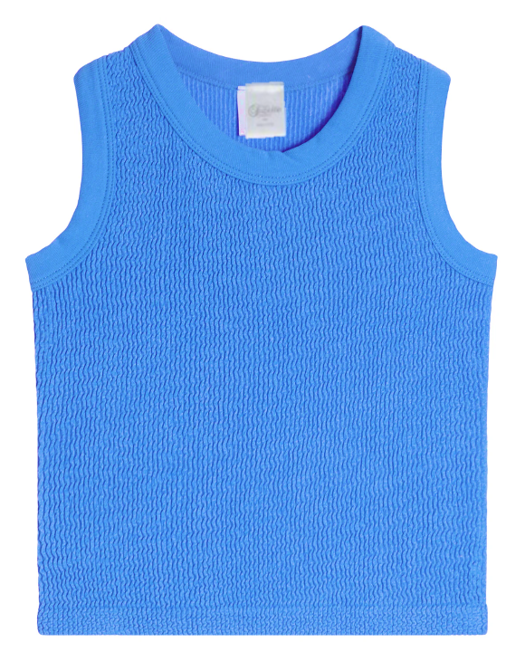 Smocked Tank Top (Cool Blue)