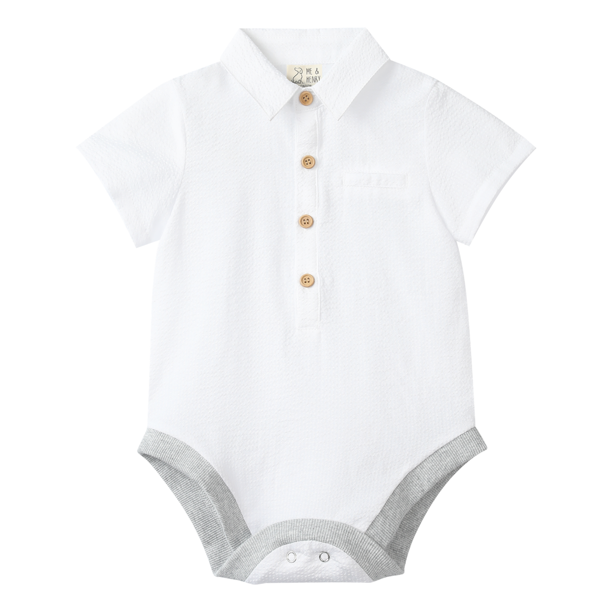 Helford Woven Onesie (White)