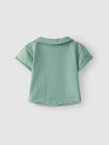Soft Jersey Polo Top - Mint