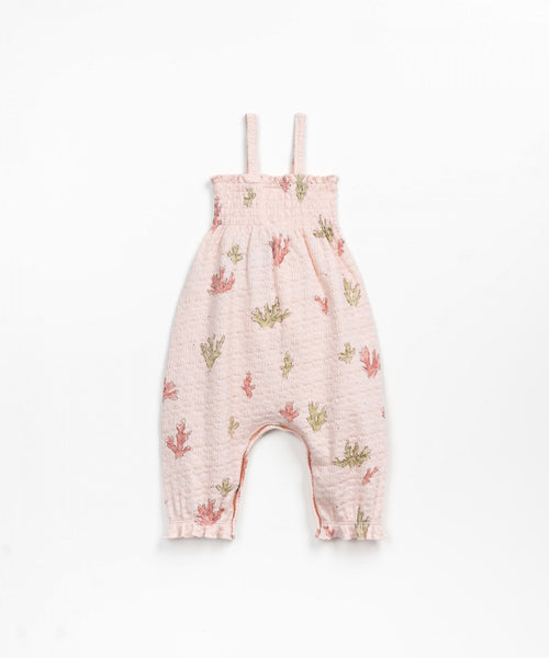 Coral Smocked Romper - Pink