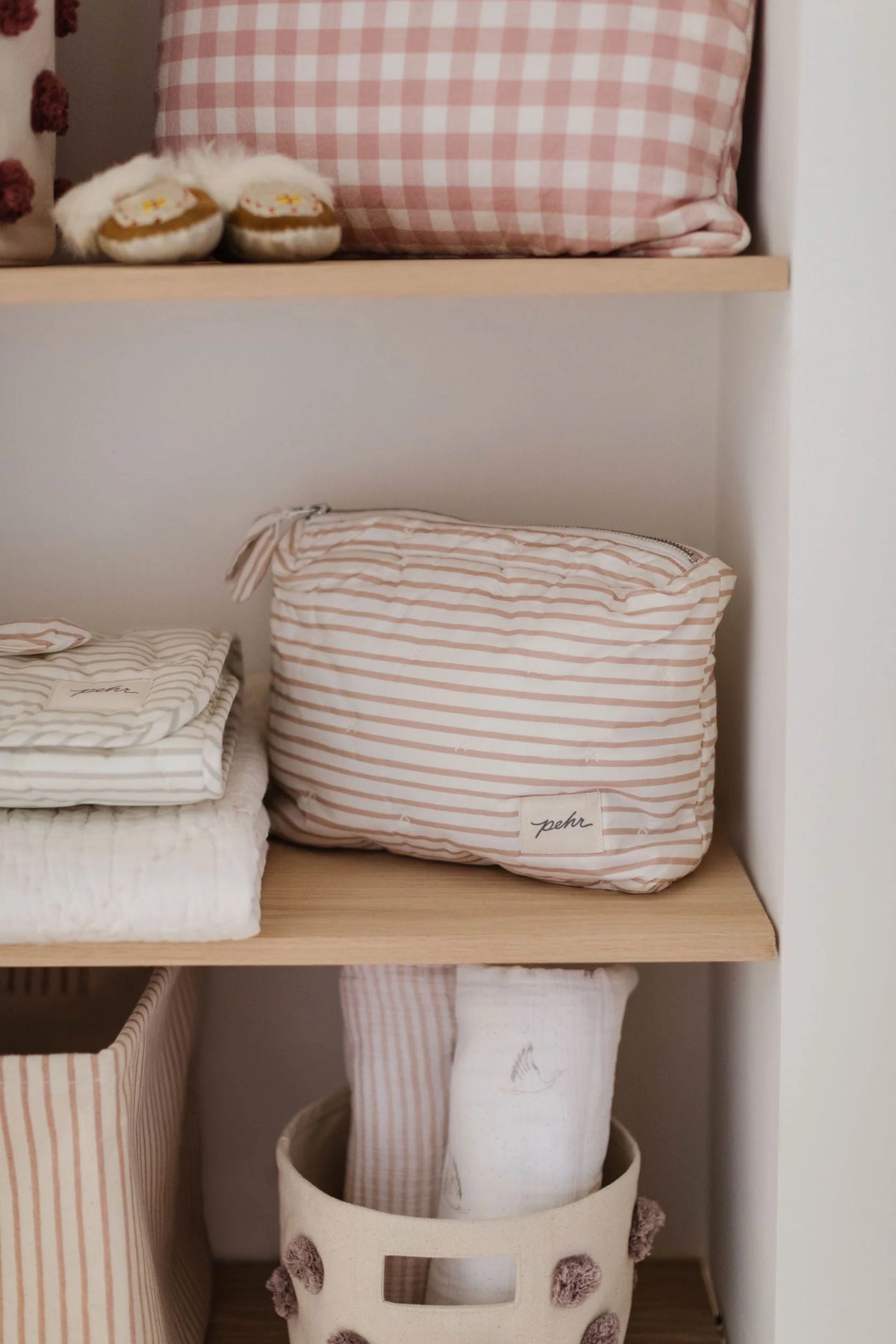 Medium On the Go Pouch - Stripes Away Rose Pink