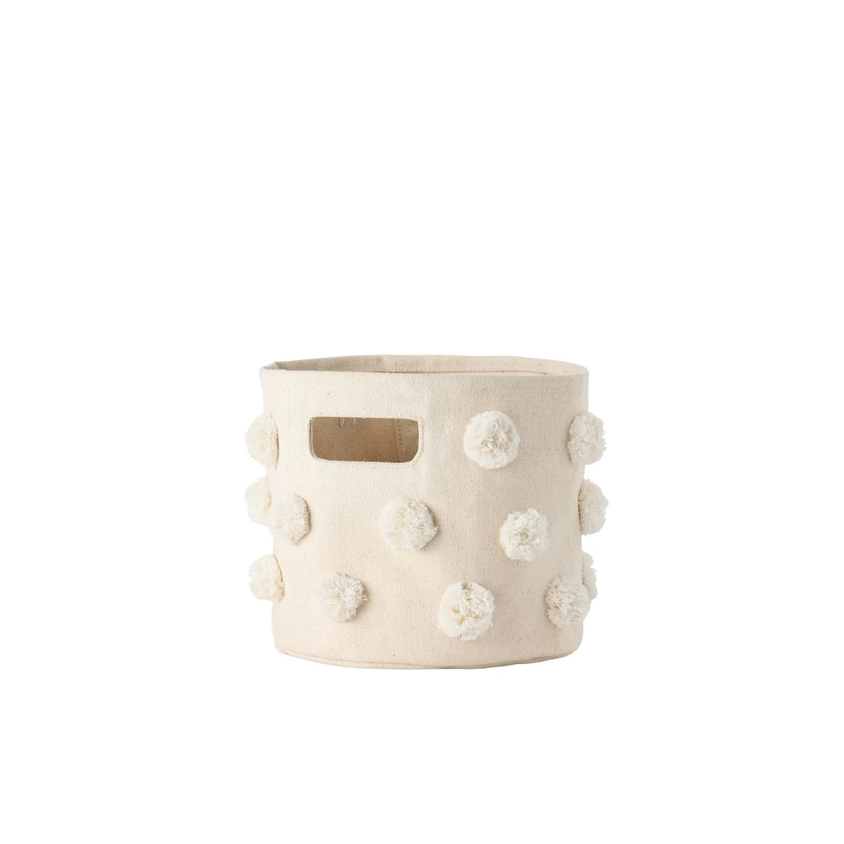 Mini Pom Pom Basket - Natural