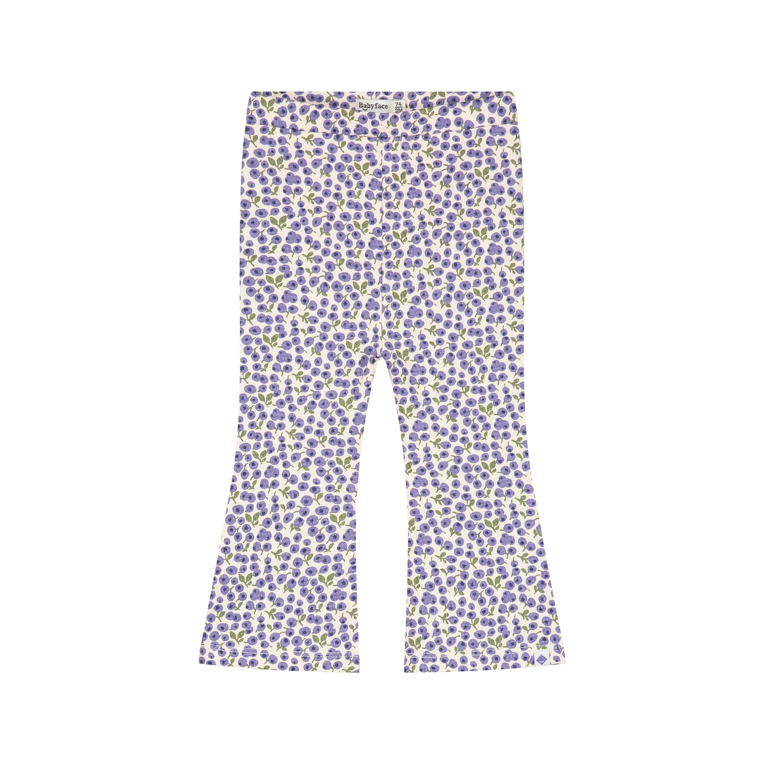 Baby Girls Flared Pants - Cream Blueberry