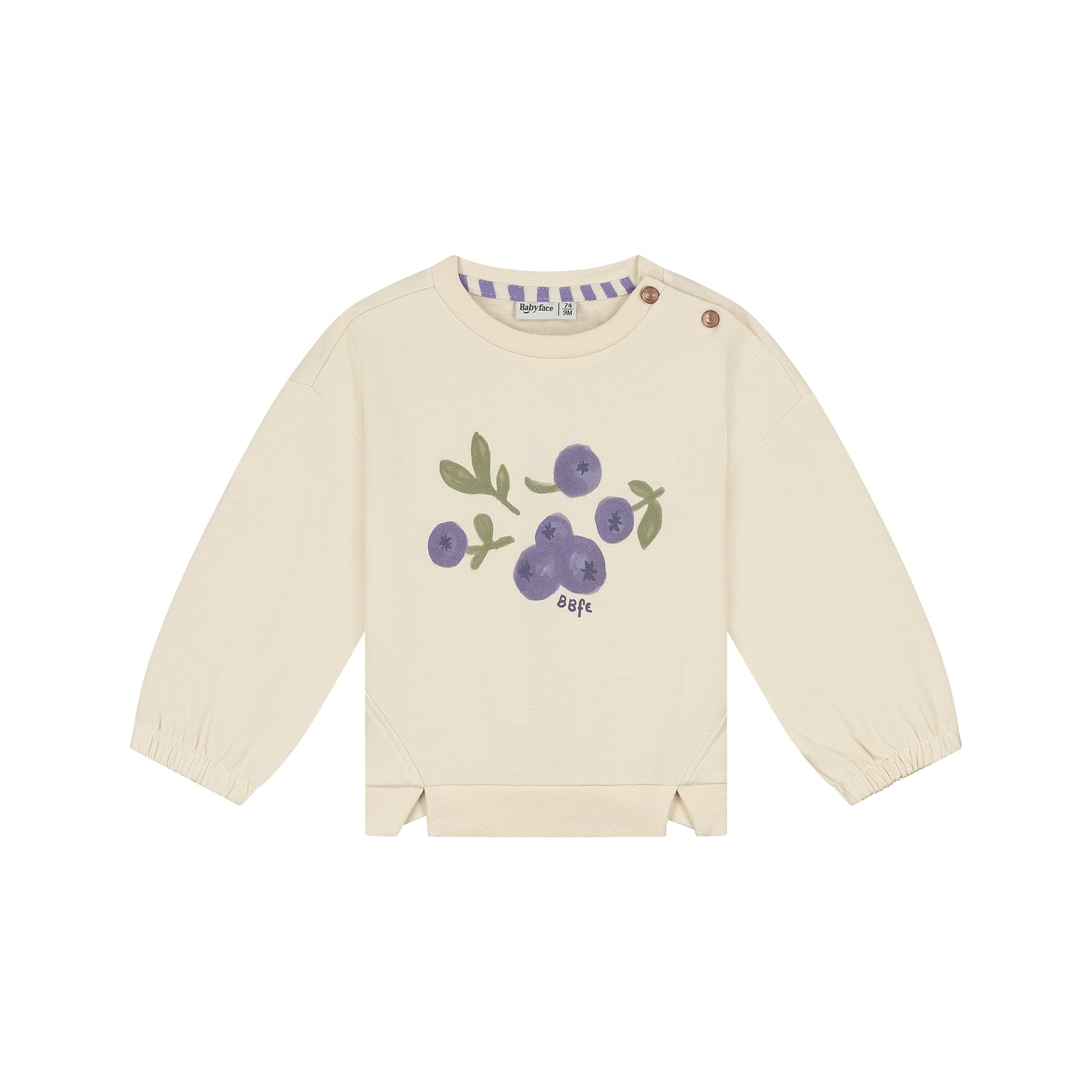 Baby Girls Sweatshirt - Cream Blueberry