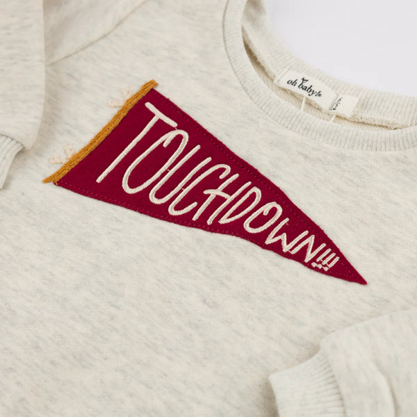 Touchdown Brooklyn Boxy Sweatshirt - Oatmeal Heather