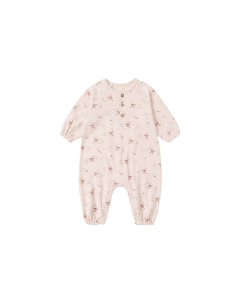 Henley Bubble Jumpsuit (Swans)