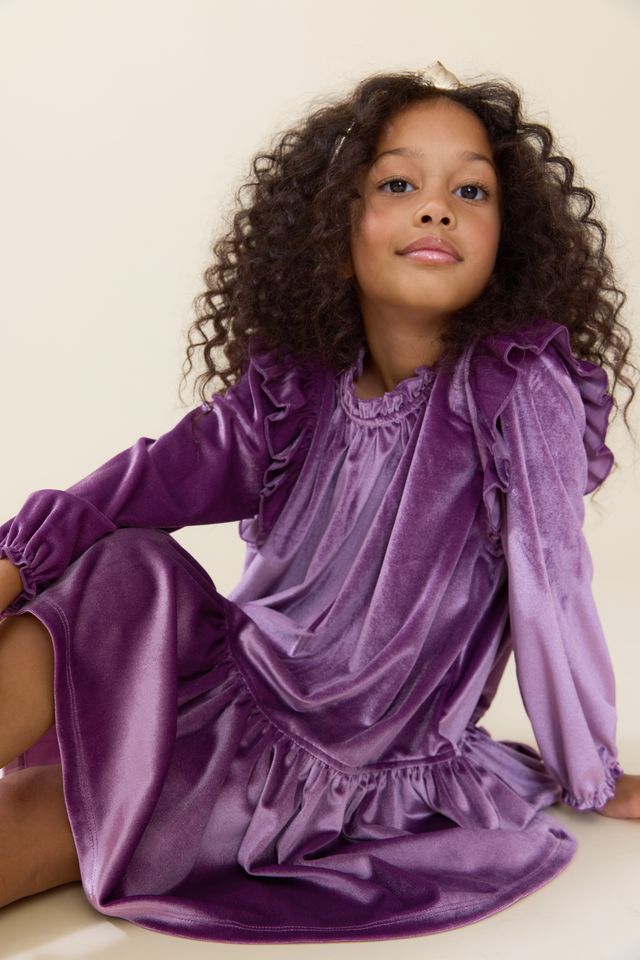 Harper Dress - Lavender Velour