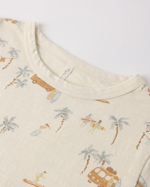 Relaxed Bubble Romper Surf Town
