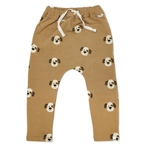 Brooklyn Jogger with Puppy Faces Print - Caramel *LAST ONE - 18/24m*