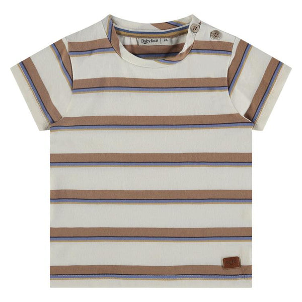 Baby Boys T-Shirt - Mocha Stripe