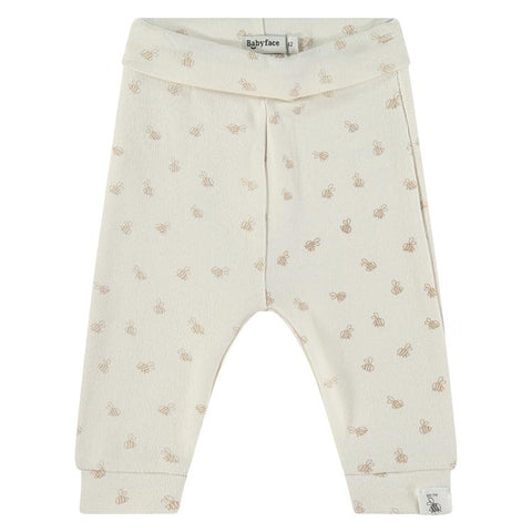 Layette Play Pant - Ivory Bees