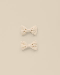 Little Bow Clips - Natural