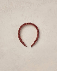 Velvet Braided Headband | Berry
