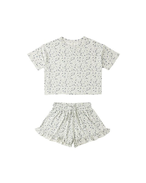 Mosie Set | Blue Ditsy