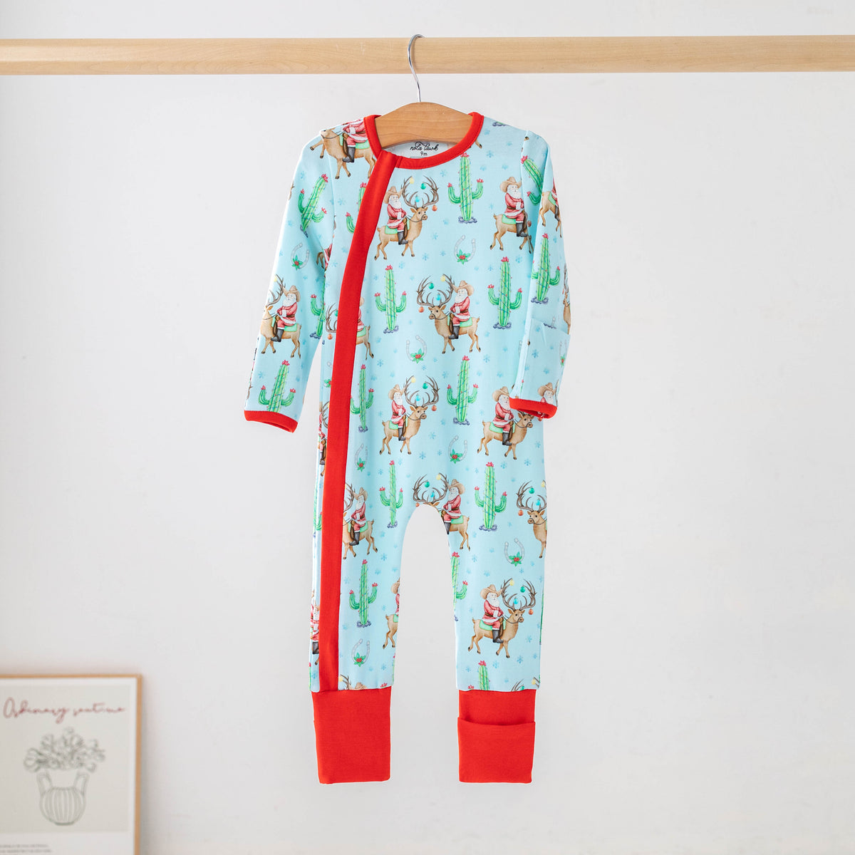 Howdy Holiday Organic Kids Zip Pajamas