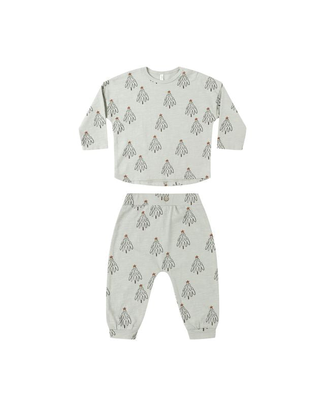 Long Sleeve Tee/Pant Set | Trees