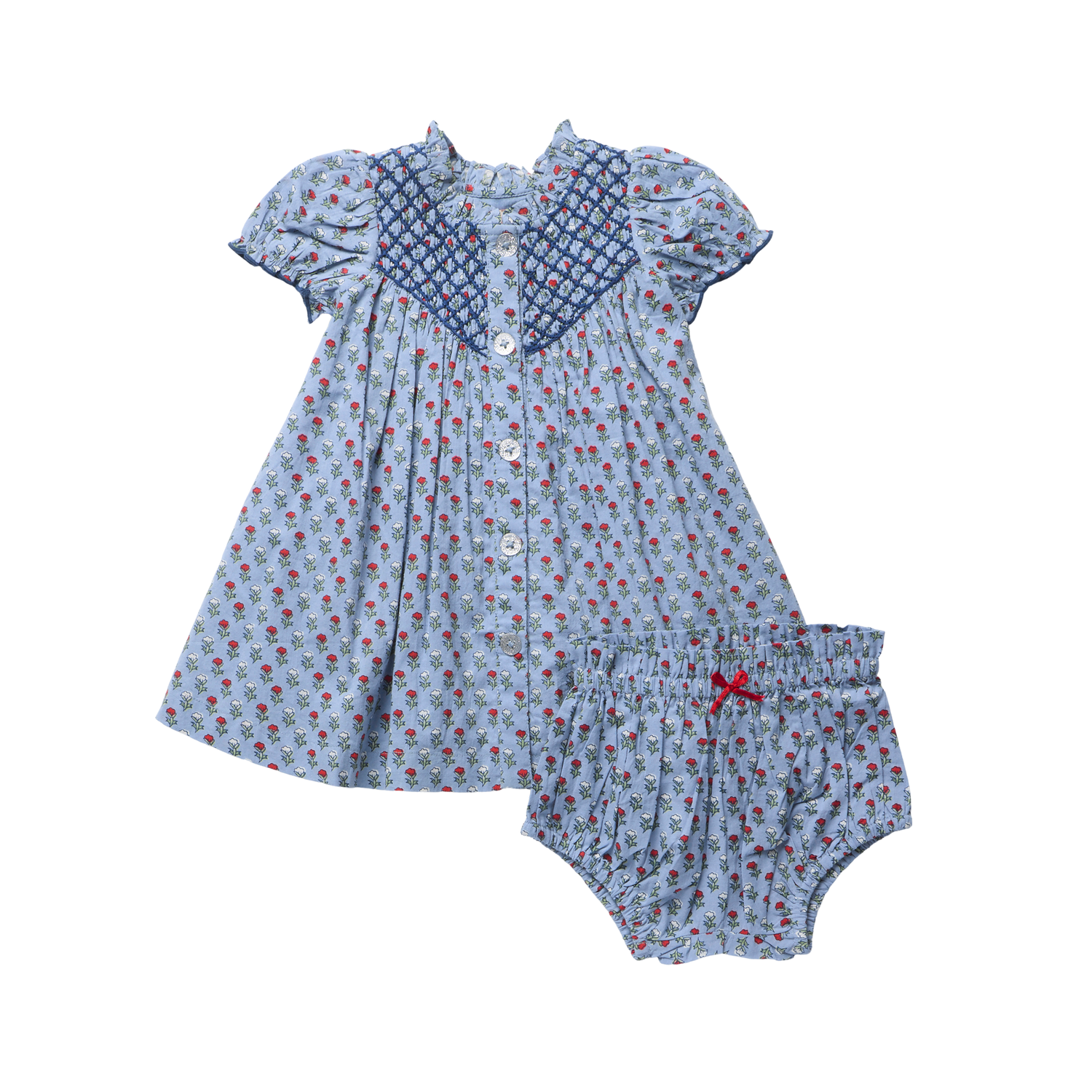 Lucia Dress Set - Light Blue Carnation