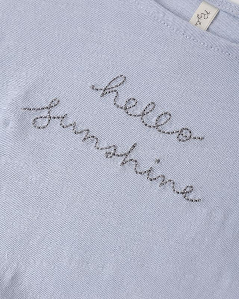 Hello Sunshine Cropped Cinch Tee/Smocked Mini Skirt