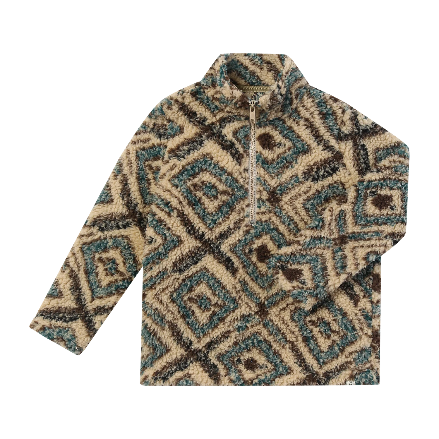 Macchu Sherpa - Brown/Teal Multi Stripe