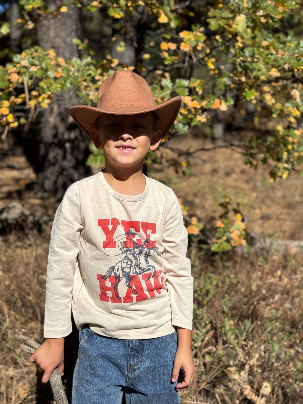 Cherokee Printed Tee - Yee Haw Print