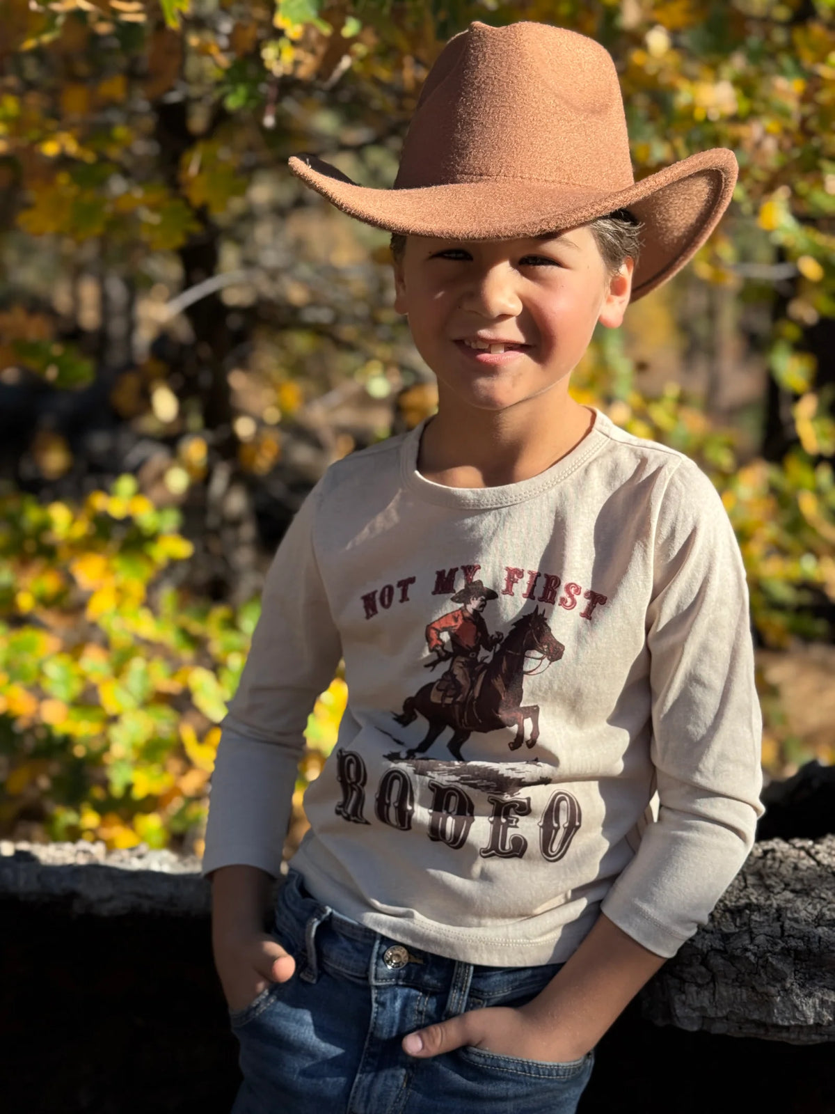 Cherokee Printed Tee - Not My First Rodeo Print