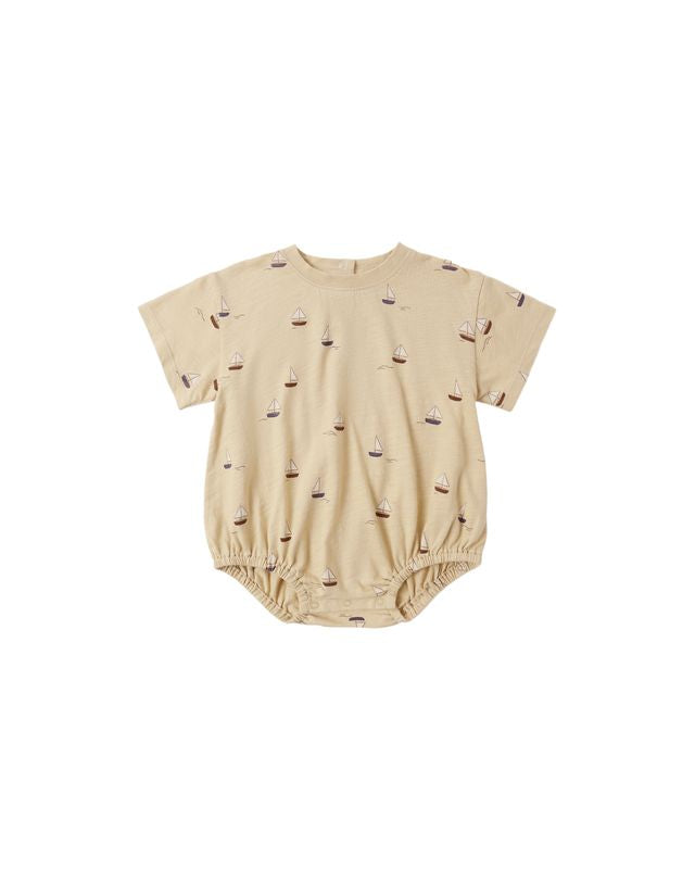 Relaxed Bubble Romper | Sailboats