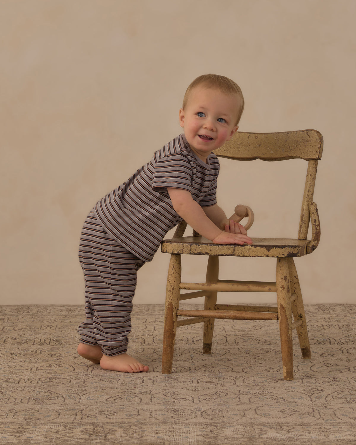 Jersey Tee + Pant Set - Vintage Stripe