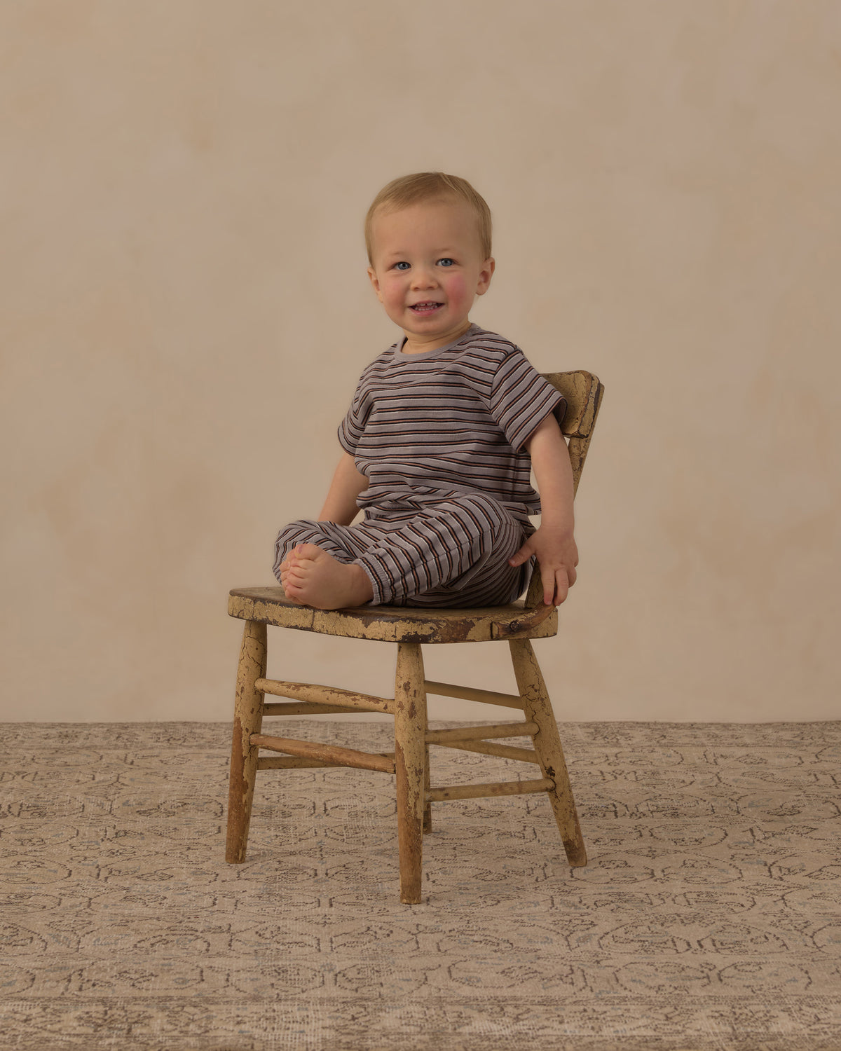 Jersey Tee + Pant Set - Vintage Stripe