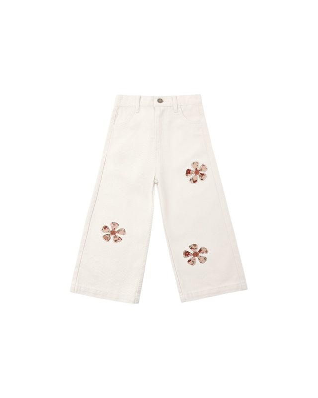Straight Leg Pant - Daisy Patches