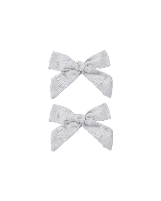 Bows, Set Of 2 - Dusty Blue