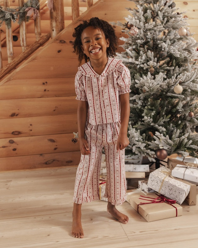 Ruffle Pajamas - Candy Cane Lane