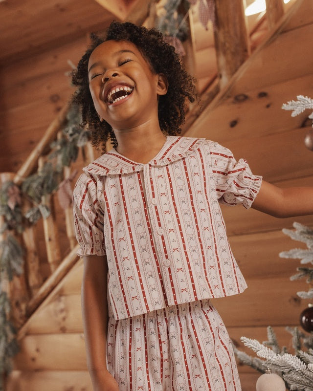 Ruffle Pajamas - Candy Cane Lane