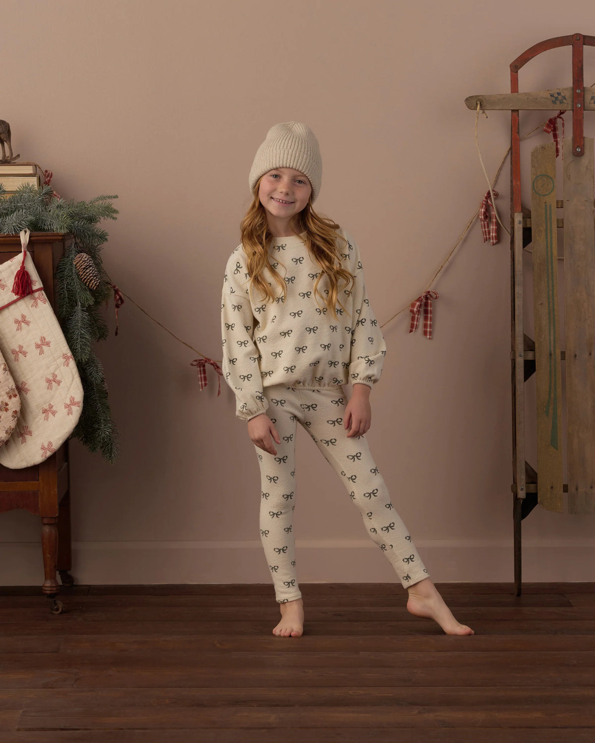 Spongey Knit Set - Evergreen Bows