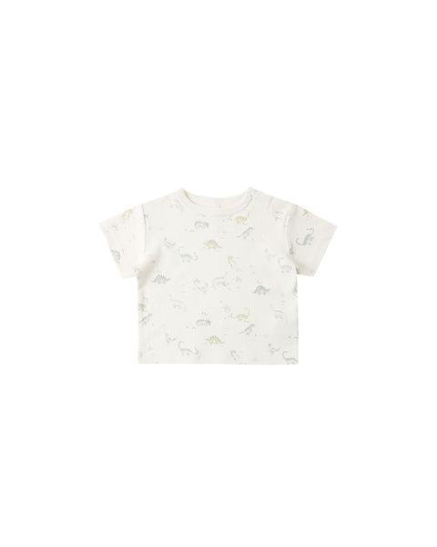 Boxy Tee + Play Short Set (Dinosaur/Sage)